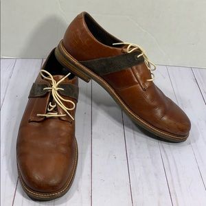 Tsubo brown leather lace up shoes